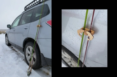 Dual magnetic vehicle rod holder Dual magnetic vehicle rod holder