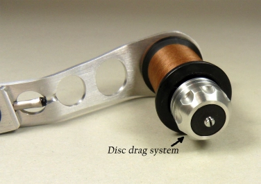 Detail of the disc drag system Detail of the disc drag system