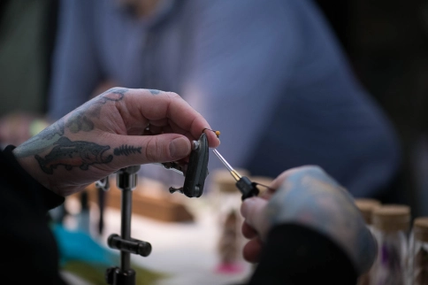 Carl tying Carl tying