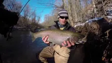 Video thumb for Fly Fishing for Trout and Steelhead on the Oak Orchard River, NY