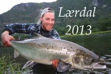 Video thumb for Salmon fishing in Norwegian river Laerdal