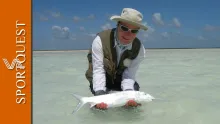 Video thumb for Bonefish Fishing Christmas Island, stunning flats and non stop action.