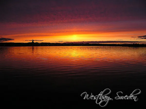 User submitted picture: Sunset over Westbay, Swed...